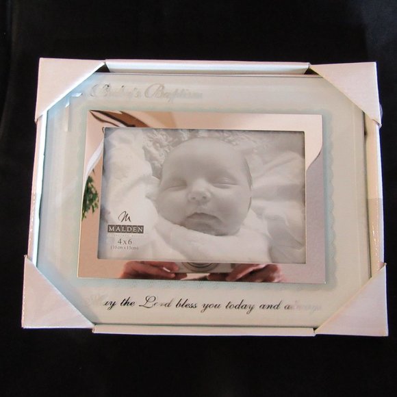 Baby Baptism Picture Frame 4X6 Malden - Picture 3 of 7